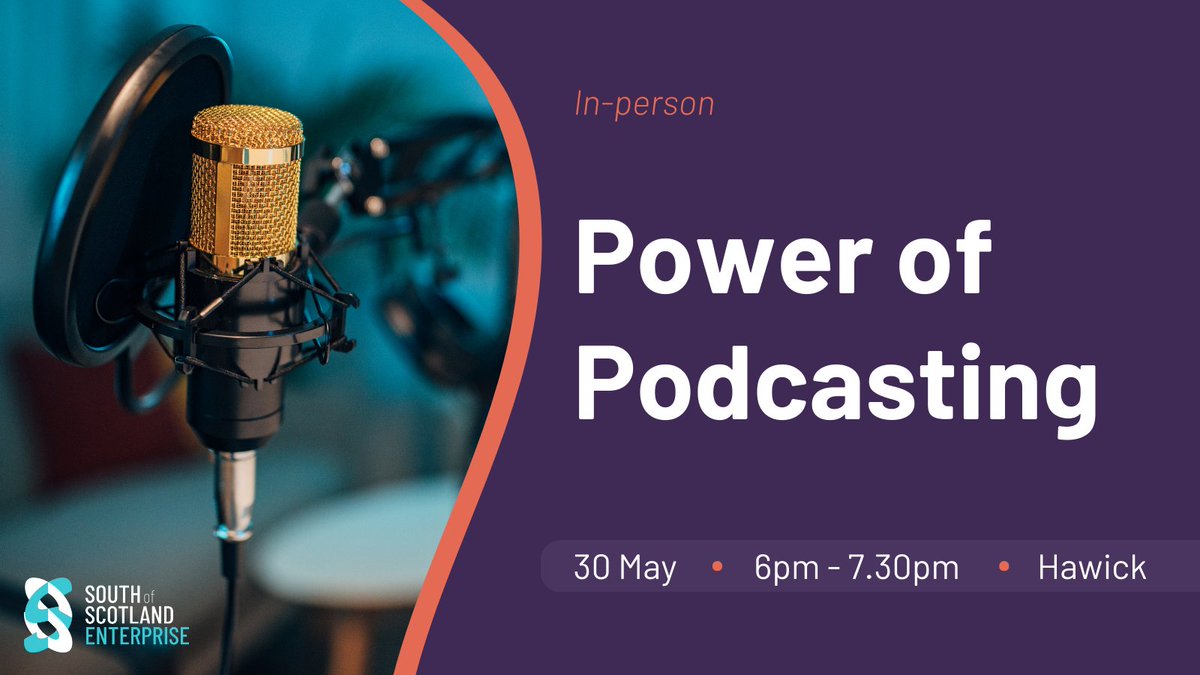 In need of a Fairy POD Mother? 🧚‍♂️ Come along to our podcasting session with Kath Lord-Green. Unlock the power of podcasting for YOUR business and learn about its potential to drive business growth and success. 🙌 Find out more and sign up ⬇️ southofscotlandenterprise.com/events-trainin…