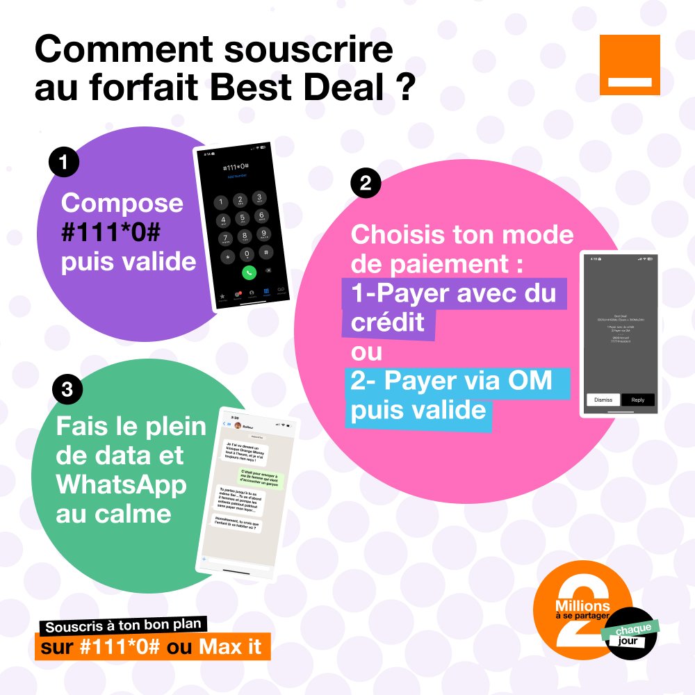 Les temps-ci c'est la data qui gagne 🤩 !! Tu veux tenter de devenir millionnaire 🤑? Souscris au forfait 'best deal' 📱au #111*0# maintenant ! #LaDataGagne