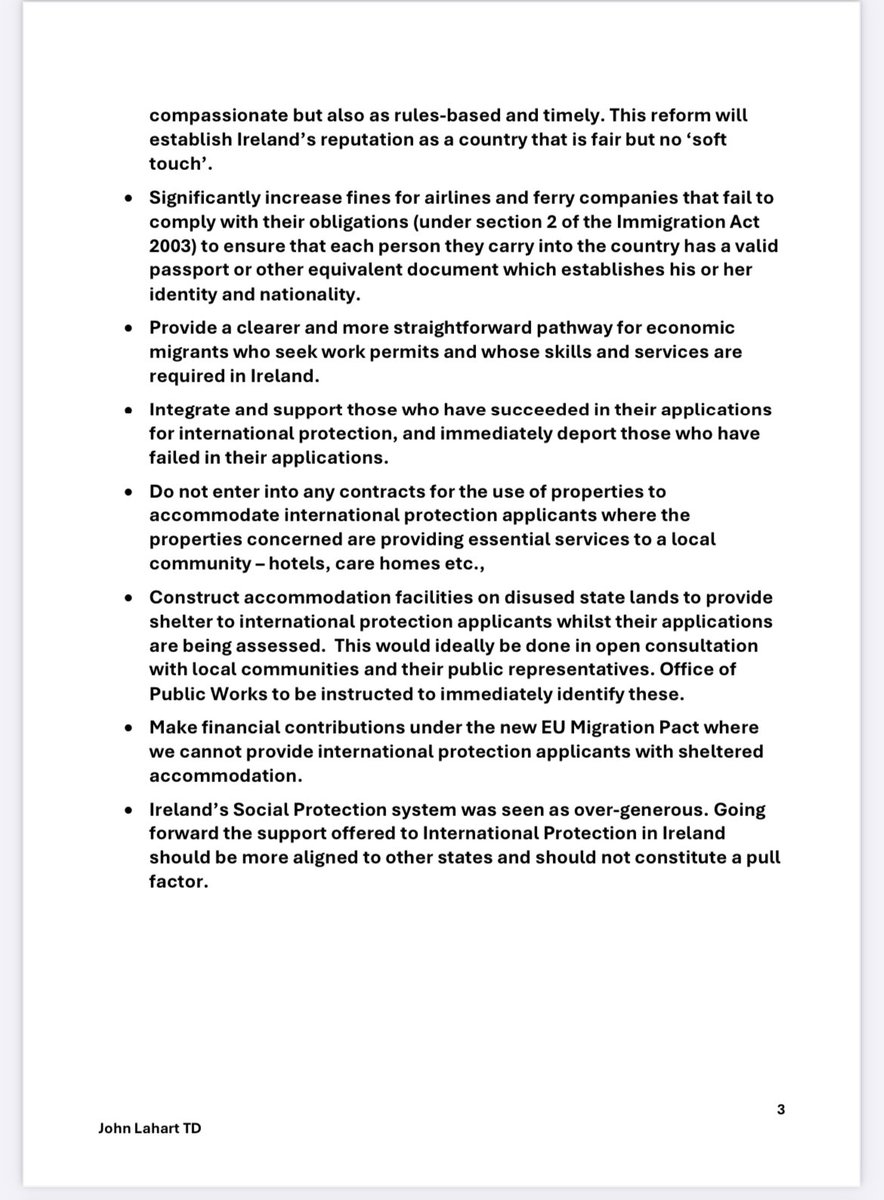 Here is the Fianna Fail Parliamentary Party Report on Migration Reform which follows two dedicated meetings of the Parliamentary Party and input from the Fianna Fail Migrants Network. Summary below and full report here johnlahart.com/_files/ugd/b55…