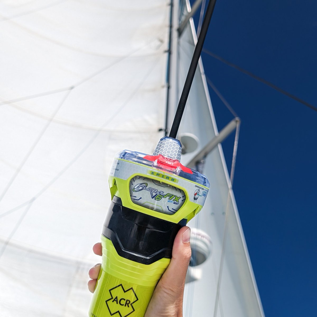 ⛵️ #Sail into safety with an #EPIRB! 🌊 An Emergency Position Indicating Radio Beacon is a crucial tool for every sailor. In case of an emergency, an EPIRB transmits your location to rescuers, ensuring a faster response time. #SailingSafety #BoatingSafety #SailSafe