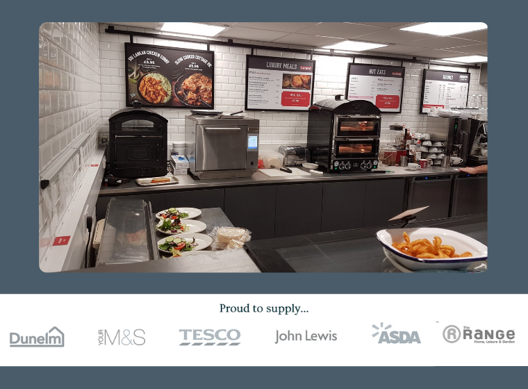 We are very proud that our ovens can be found in the restaurants of most major retailers throughout the UK!
To name a few.... <a href="/DunelmUK/">Dunelm</a> , <a href="/marksandspencer/">M&S</a> , <a href="/Tescofood/">Tesco Food</a>, <a href="/johnlewis/">John Lewis</a> , <a href="/Asda/">Asda</a> , <a href="/TheRangeUK/">The Range UK</a> ...
kingedward.co.uk/home
#JacketPotato  #BritishMade #KingEdwardOvens