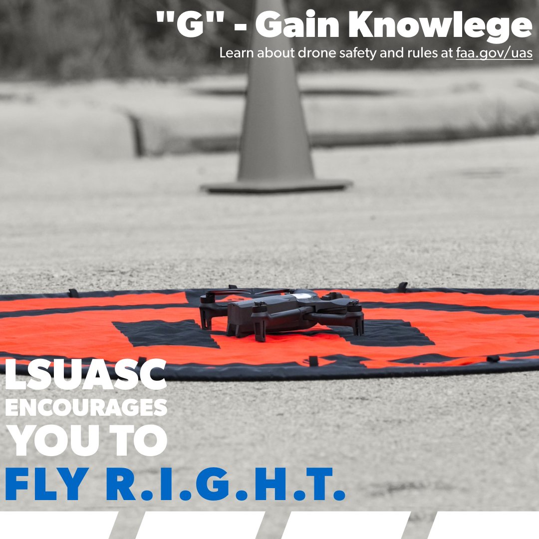 #DroneSafetyDay - Gain Knowledge
📚 Knowledge is power! Visit faa.gov/uas to learn about #drone safety & rules. Always check airspace before takeoff using an FAA-Approved Low Altitude Authorization and Notification Capability UAS service supplier.
#FlyRIGHT #LSUASC