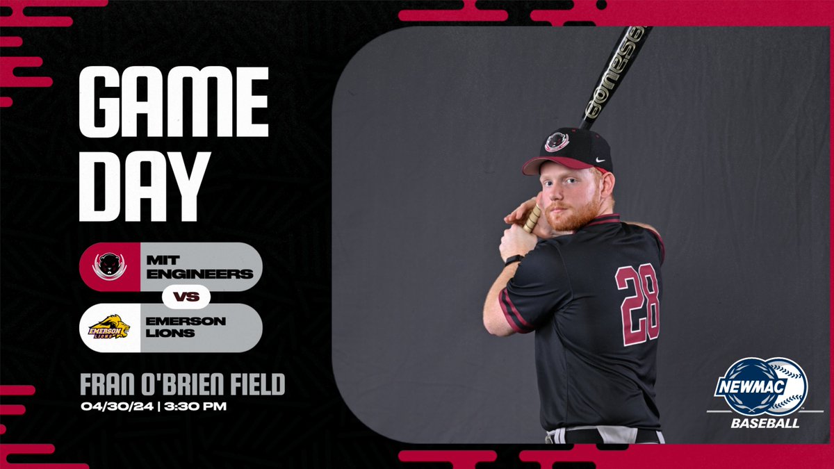 MIT Athletics (@mitathletics) on Twitter photo It's an <a href="/MIT_Baseball/">MIT Baseball</a> gameday as the Engineers host Emerson for a 3:30 p.m. NEWMAC contest on Fran O'Brien Field! #RollTech
Links: tinyurl.com/bdzx6zny It's an <a href="/MIT_Baseball/">MIT Baseball</a> gameday as the Engineers host Emerson for a 3:30 p.m. NEWMAC contest on Fran O'Brien Field! #RollTech
Links: tinyurl.com/bdzx6zny