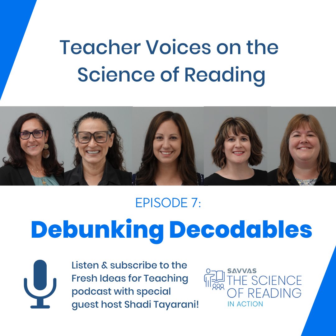 📚 Join guest host and master teacher Shadi Tayarani as she welcomes literacy teachers from across the country for a discussion on decodables: the role they play and prevailing confusions surrounding their use. 🎧 Listen here: ow.ly/zLo750Rsxnw

#elachat #ScienceofReading