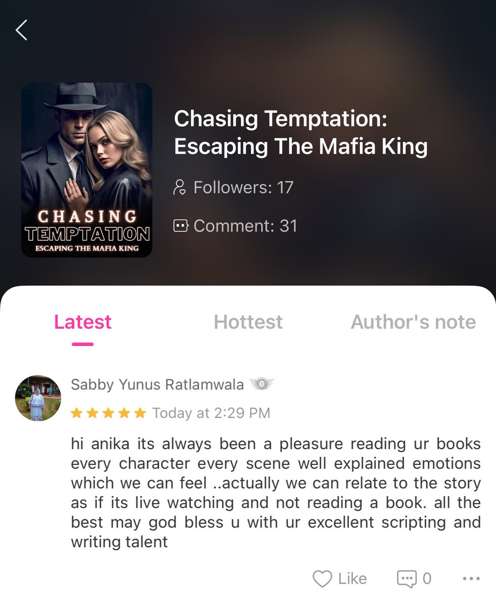 Chasing Temptation: Escaping The Mafia King by Author Anika Book Link m.moboreader.com/bookDetail/445… #SHARE #book #ShamelessSelfpromoTuesday #writerslift #ShamelessSelfPromo #Readers #tuesdayvibe #writingcommmunity #amwriting #readerscommunity #BookBoost #writersoftwitter #Twitter