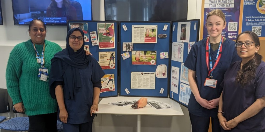 Last week, our podiatry team were out and about in Ealing marking #FootHealthWeek, spreading the word about good foot health. Thanks to everyone who stopped to chat with us about their foot health needs. Find out more information about our service here: westlondon.nhs.uk/our-services/a…