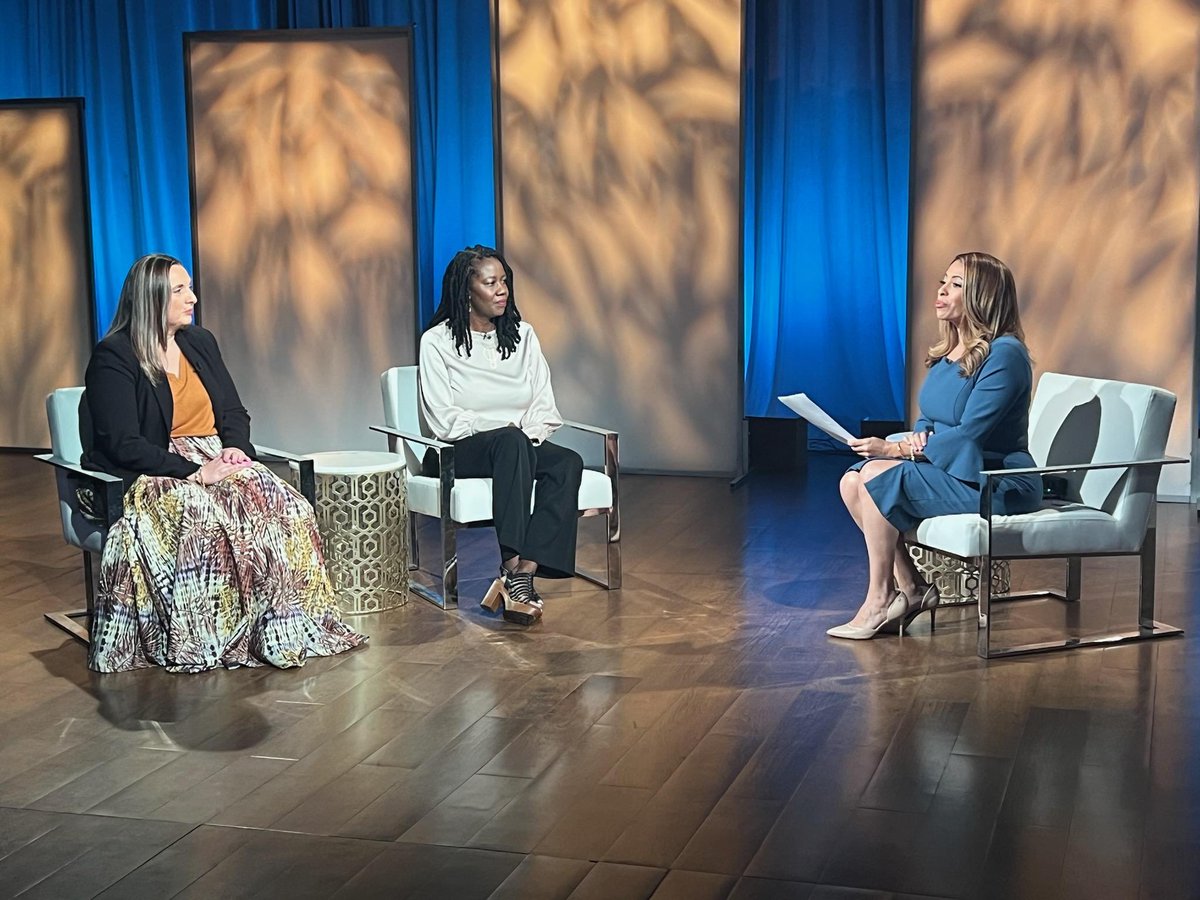 Thank you to @PrimeTimePBC 's Shabrae Jackson & Divinity Dance’s Sonja Kelly for joining us in studio! Learn how dance & other expressive outlets can help boost your mood and mental health. Coming May 4. Watch Live & Stream Any Time #MentalHealthAwareness #NeuroArts