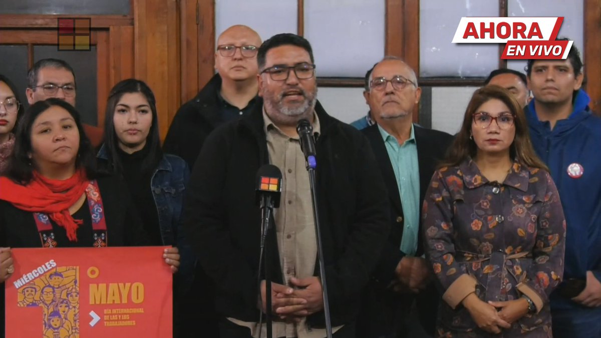 #EstamosAhí: El presidente de la CUT, David Acuña, informa sobre el acto del 1 de mayo. En vivo por senal.mediabanco.com