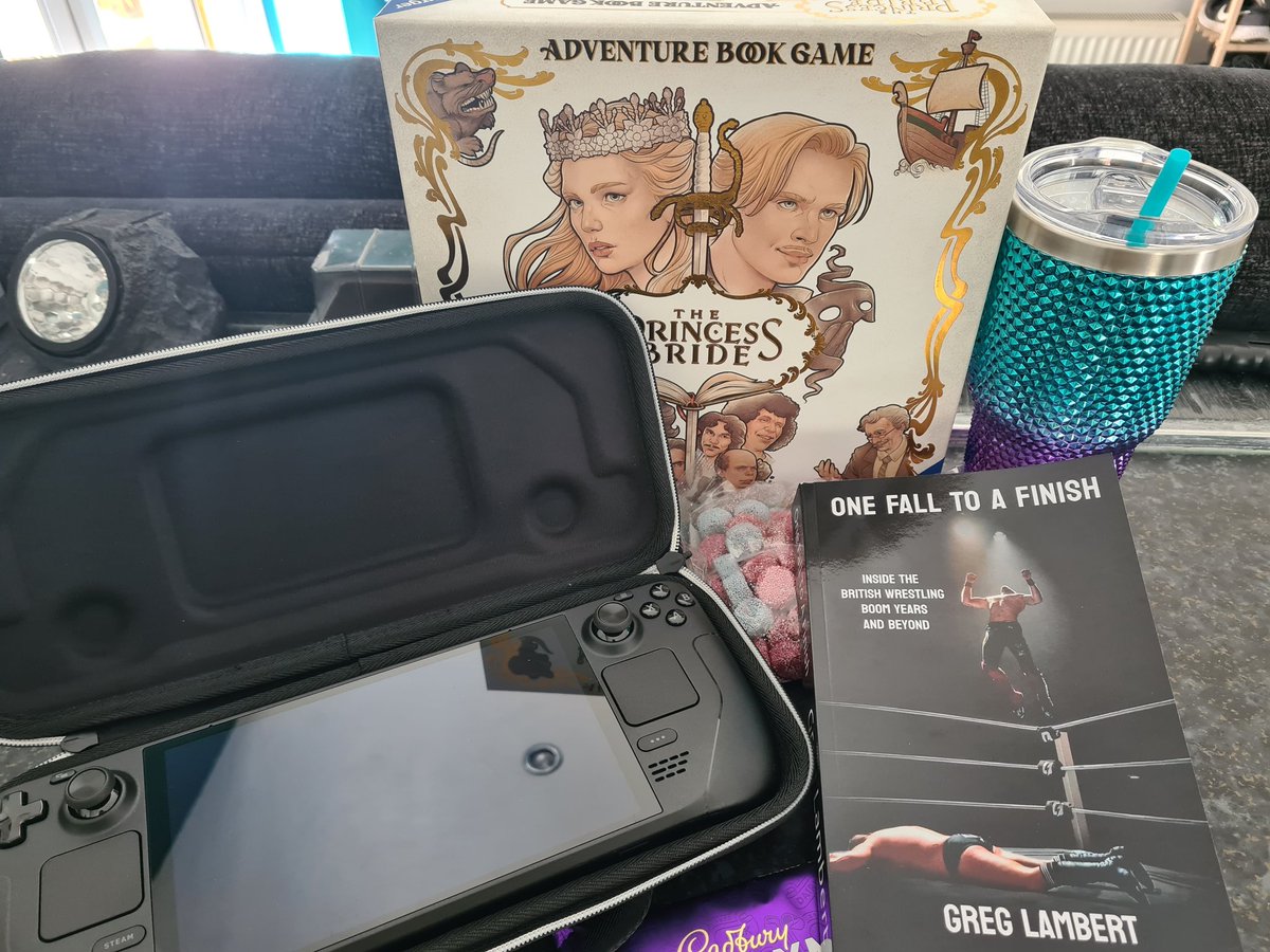 Haven't had too bad a birthday so far. Pleasant day at Beamish, a self tape audition done and then a ton of goodies. Steamdeck, Princess Bride board game and <a href="/GregLam72/">Greg Lambert</a> 's book (which I'd better be in. In a favourable light obvs). Not sure what to entertain myself with first.