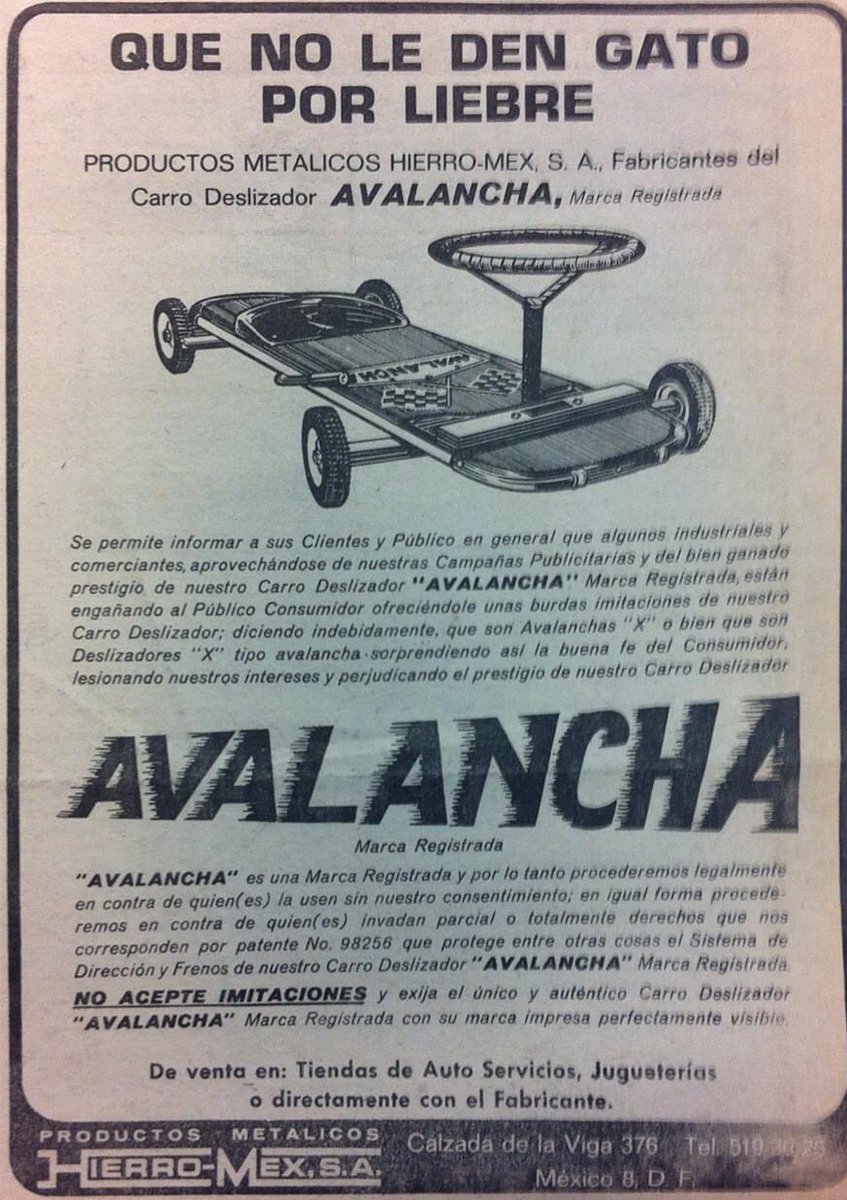 “QUE NO LE DEN GATO POR LIEBRE. Productos metálicos Hierro-Mex, fabricantes del carro deslizador AVALANCHA” Tuviste una de estas? Cuántas veces dejaste la piel y la sangre en el pavimento? #diadelnino #DiaDelNinoYLaNina #Diadelniño