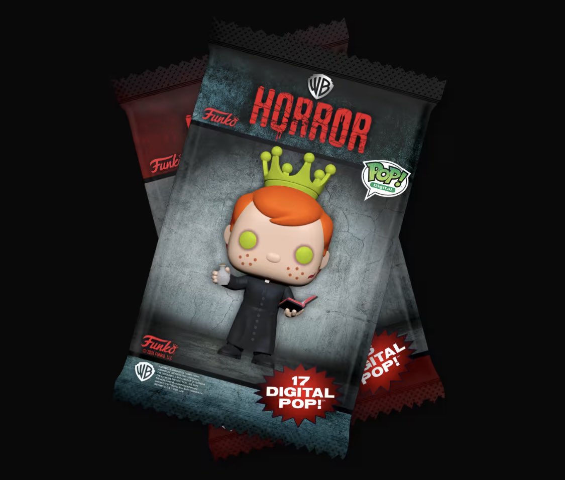 REMINDER.. WB Horror x Funko Series 2 When: Today at 11 AM PT / 2 PM ET Where: droppp.io/drop/192/wb-ho… Standard Pack (5 Digital Pop!): $9.99 USD Premium Pack (17 Digital Pop!): $29.99 USD 21,000 Standard / 17,000 Premium Packs Minted Apple Pay, Google Pay and Credit
