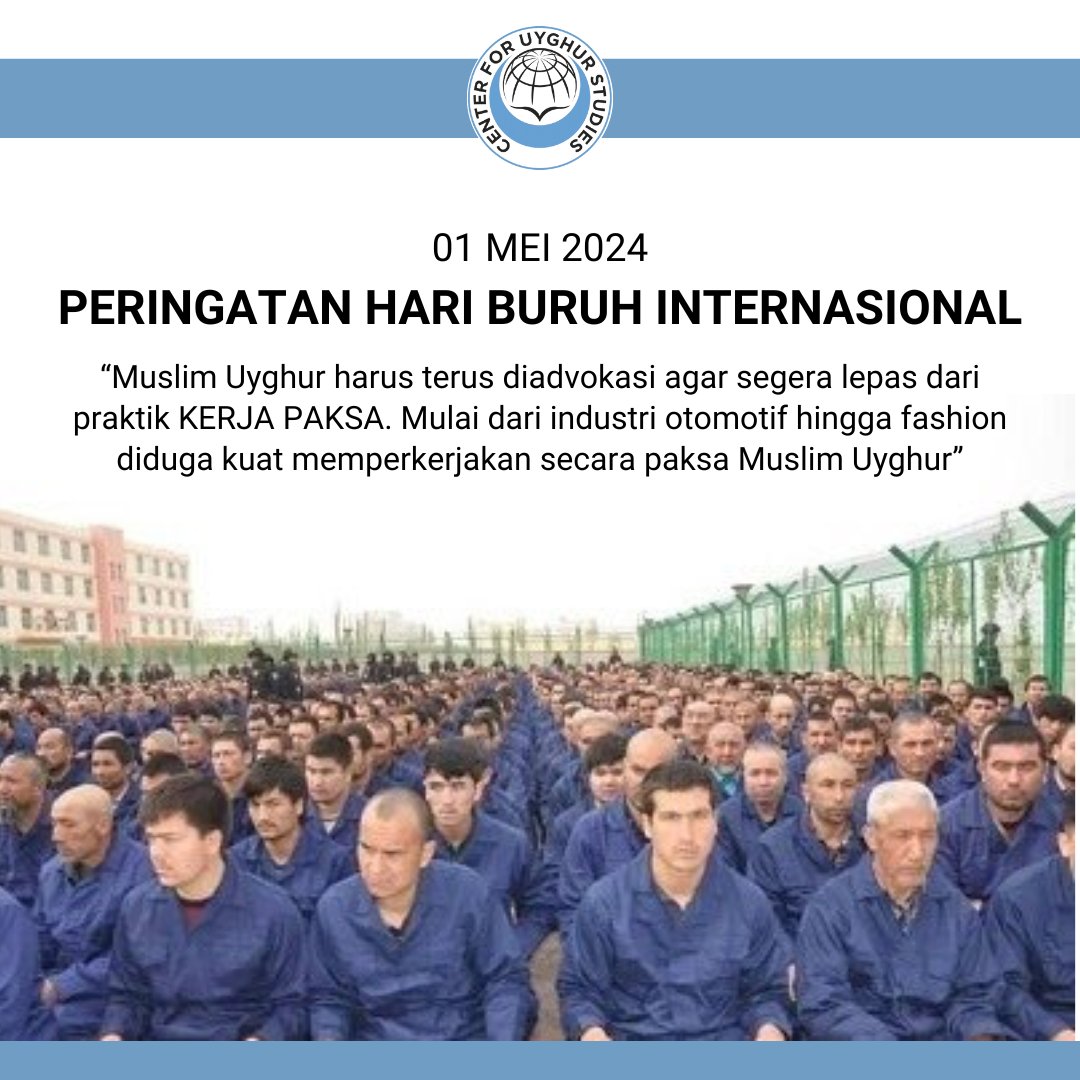 Bebaskan Muslim Uyghur dari praktik KERJA PAKSA!  

#UyghurGenocide #UyghurForcedLabour #FreeUyghur