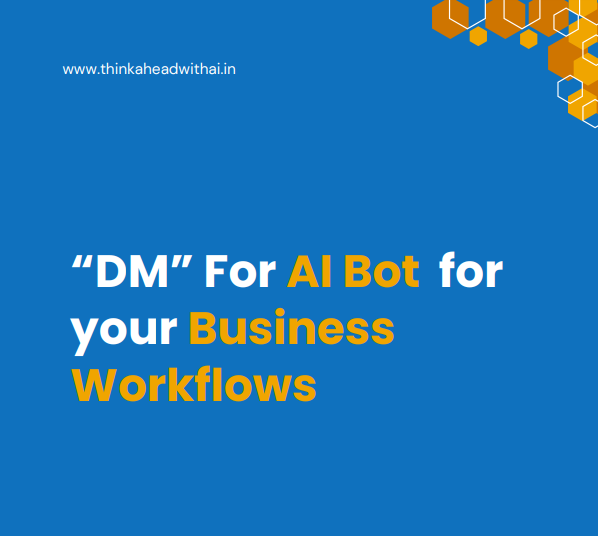joydeepjustdoit's tweet photo. What: Need AI-driven growth?

Why: AI optimizes workflows

How:

🔹 DM 'AI Workflow'

🔹Get personalized advice

AI is your business ally https://t.co/AzYVmXQbap