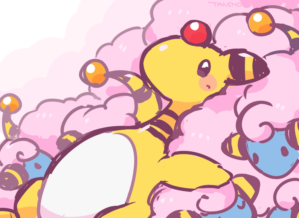 ポケモン「#春色ポケモン 春に埋もれるデンリュウ 」|端緒/TANSHOのイラスト