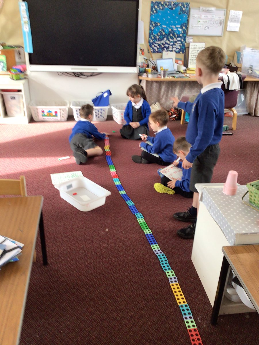 Today some P1’s were applying their maths learning into their play. These pupils chose to make the largest number they could using numicon. They counted in 2’s to find out what the number was and could tell that the number was odd because the end spot didn’t have a partner.