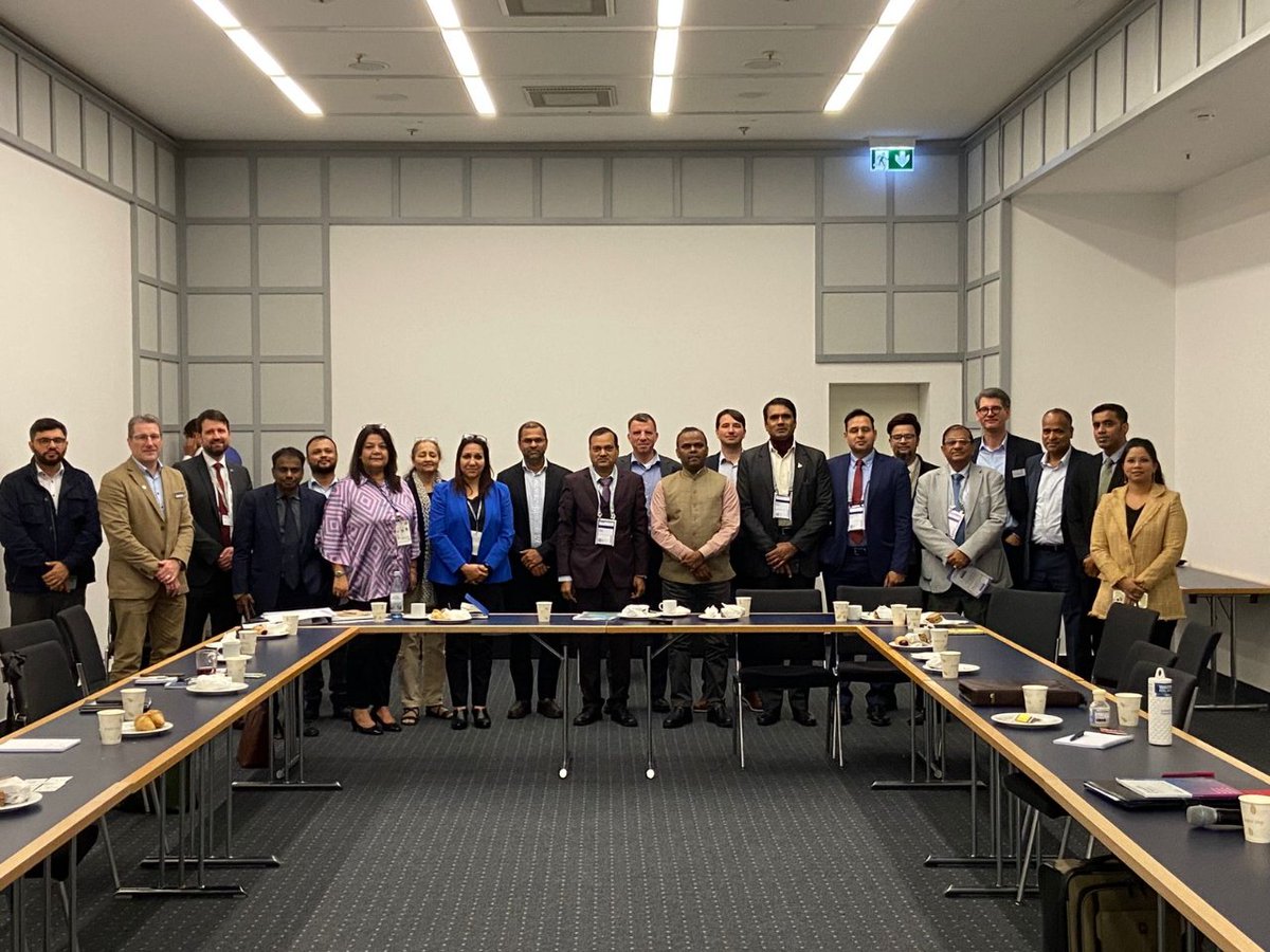 .@investindia participated in the 20th Techtextil event in Frankfurt, Germany, & delivered a pitch presentation highlighting #investment opportunities in #India during an exclusive CXO roundtable co-chaired by Shri @mubarakbs, Consul General of India, Frankfurt, #Germany.