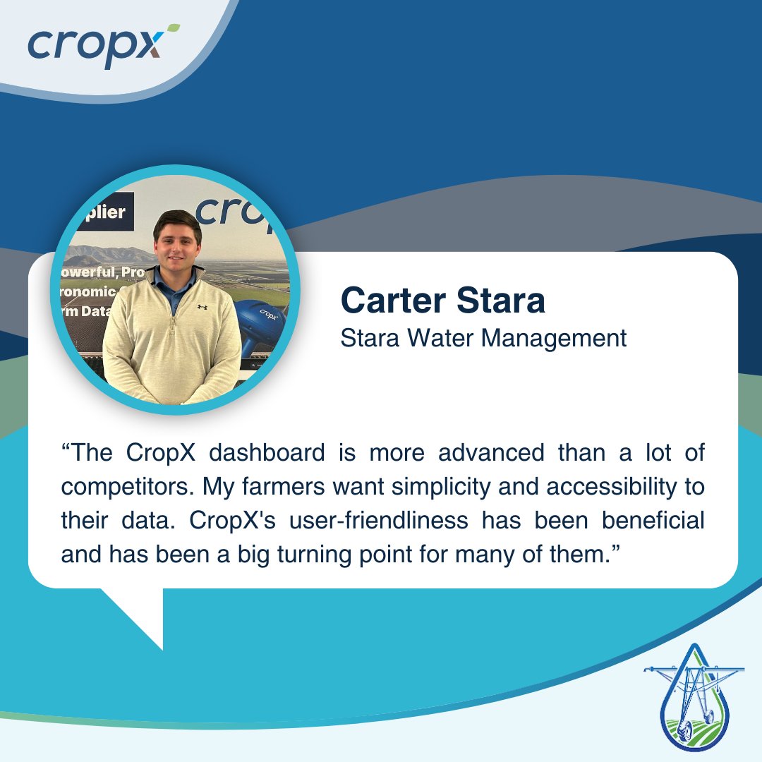 Don't take our word for it!
 Let our CropX partner, Carter Stara of Stara Water Management, explain.

Learn more about CropX today!
zurl.co/IOf3 

#precisionfarming #agriculture #farming #mjdoa #myjobdependsonag #irrigation