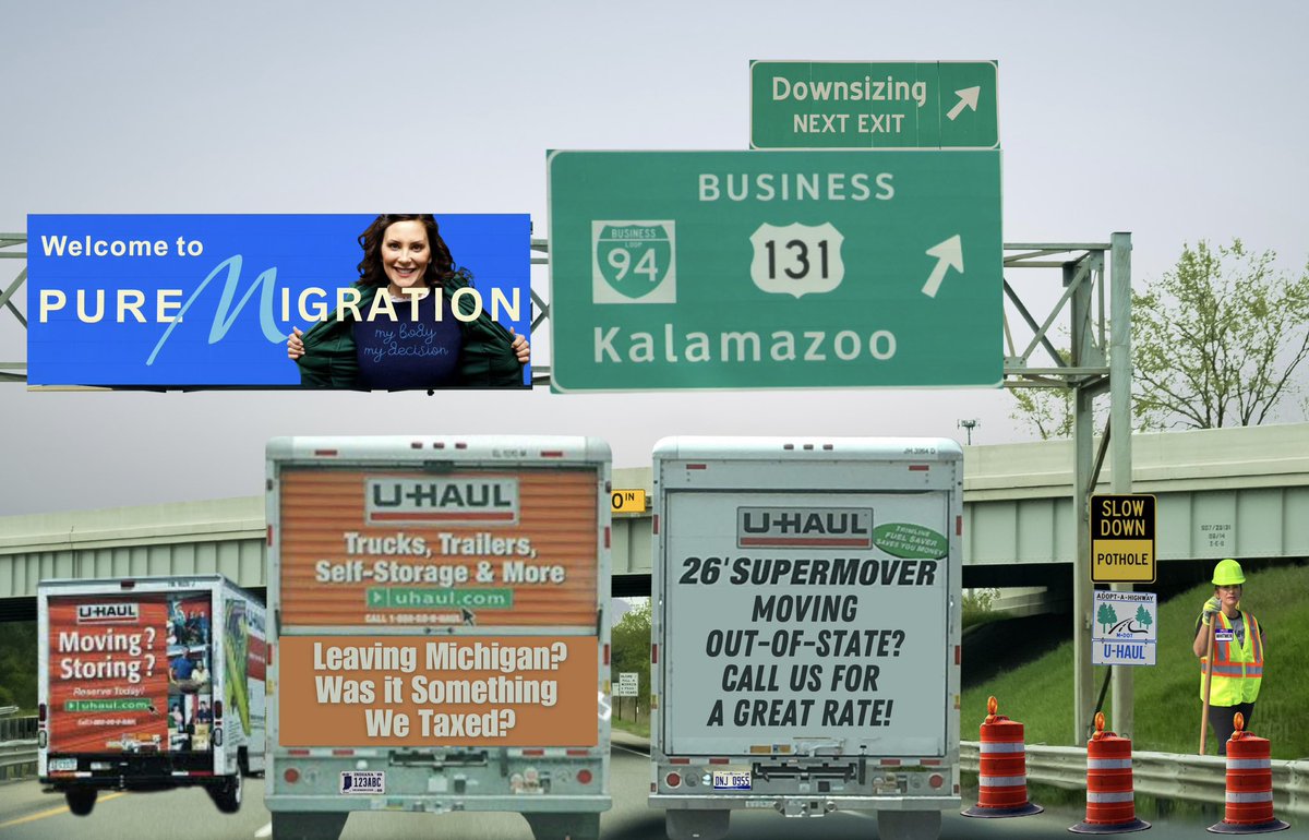 Kalamazoo’s new claim to fame is “fastest shrinking city in the nation,” downsizing 77,165 residents since 2019. It looks like Governor Whitmer and Michigan democrat lawmakers are growing outbound migration together. #PureMichiganDownsizing