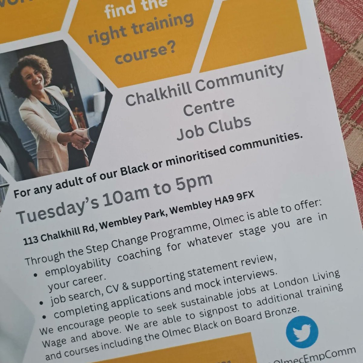 OlmecPauline1's tweet image. @OlmecEmpComm  @AREtweets_  @ChalkhillC  having a great day in #Brent at #theLoungeCafe supporting residents of our Black and minoritised communities through #StepChange #employability #jobsearch #CV upgrades #careeradvice and more.
1-2-1 appointments available.