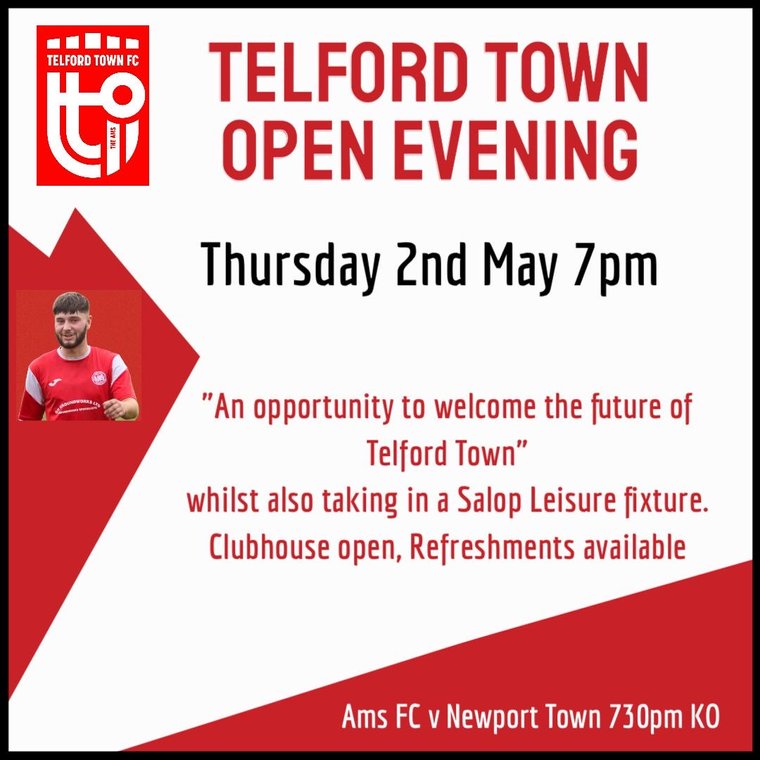 Junior open evening THIS THURSDAY Plenty to cover and we invite EVERYONE who is considering being part of our future whether that is as a player, coach(qualified or unqualifed), parent or volunteers! Come down Thursday and learn more about our plans telfordtownfc.co.uk/news/junior-op…