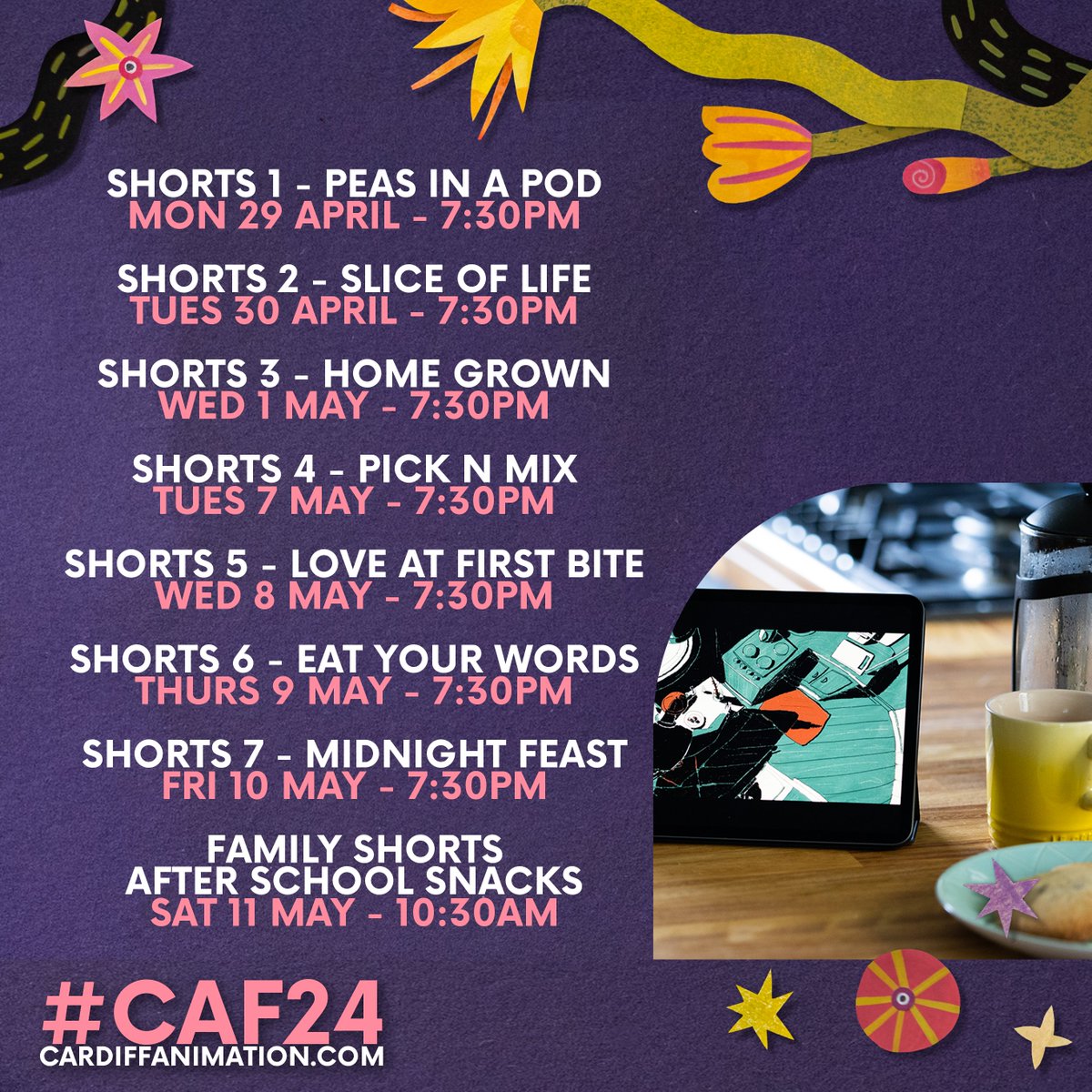 The in-person festival may have come to an end but the online festival is just beginning! 🥳 Join us for the live watch parties of all the shorts programmes! Watch with fellow festival goers and clap along in the live chat! 🍿 🎟watch.eventive.org/caf24