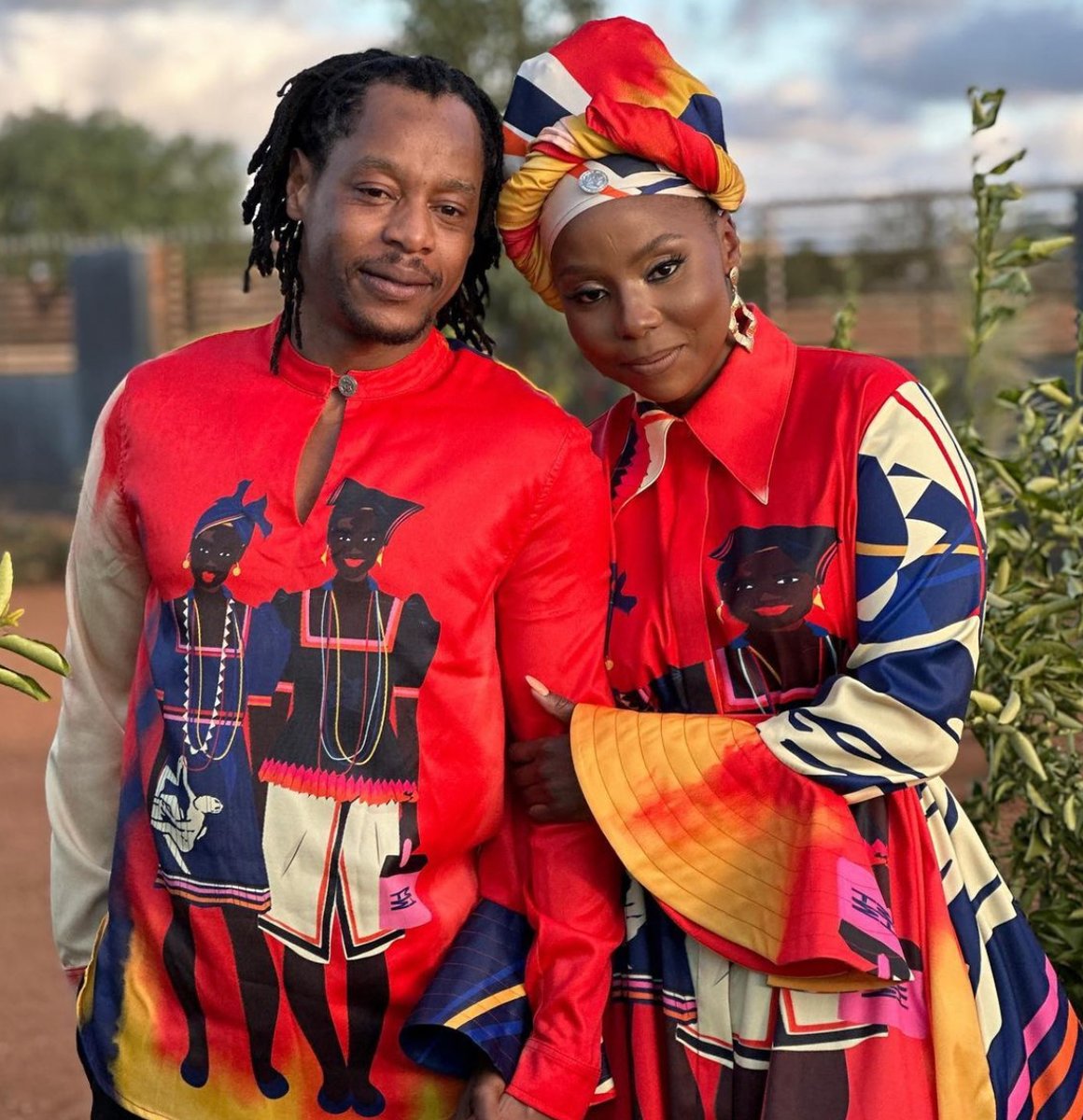 Congratulations Mahlogonolo Manchester Mahapa for your special union. Manchester's Lobola Negotiation saw her and her partner in the BaPedi Lobola Dress & the BaPedi Lobola Shirt.

Available for pre-order on thebemagugu.com

#thebemagugu #lobola