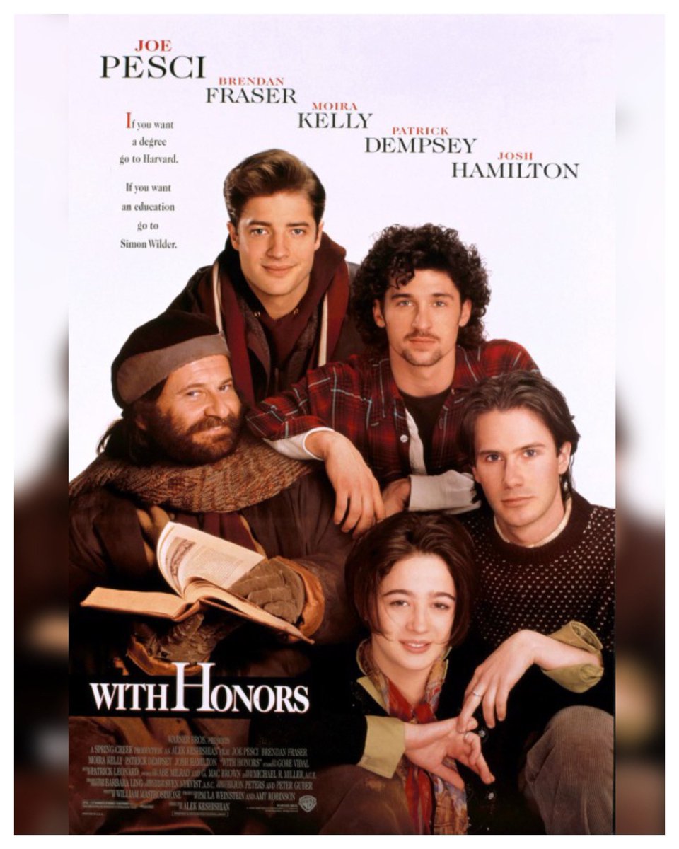 30 Years #WithHonors Starring: #JoePesci #BrendanFraser #MoiraKelly #PatrickDempsey #JoshHamilton #GoreVidal Directed By: #AlekKeshishian 
 
#WreckLeaguePodcast