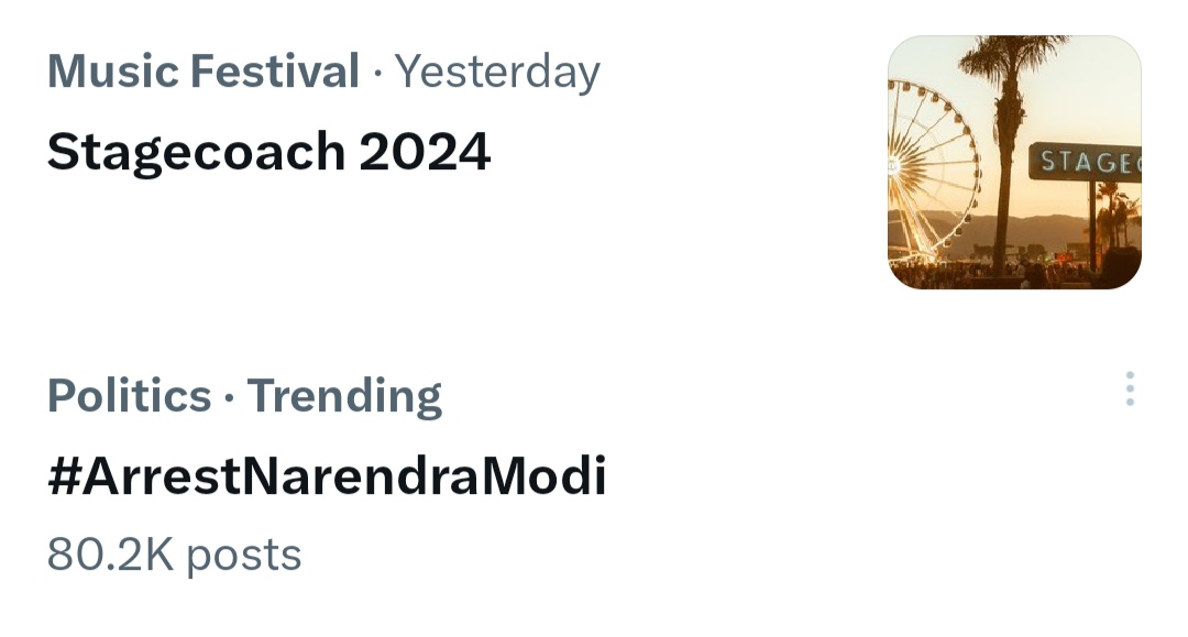 Top Trending in India #ArrestNarendraModi