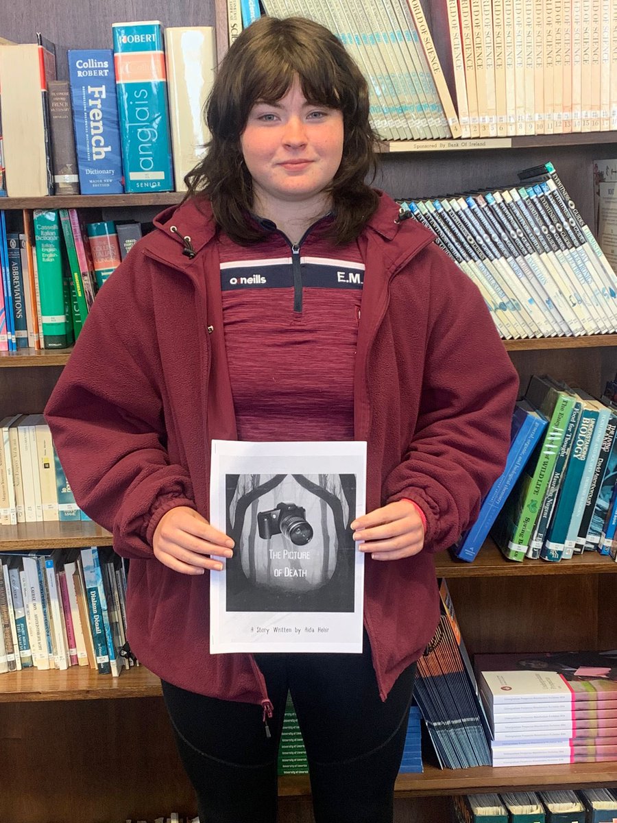 Congratulations to Transition Year student Aida Hehir for being selected as 1 of the 5 Finalists in the National TY Short Story Competition with her story titled “Picture of Death' Aida has been invited to the Awards Ceremony on 8th May in Buswells Hotel Dublin.