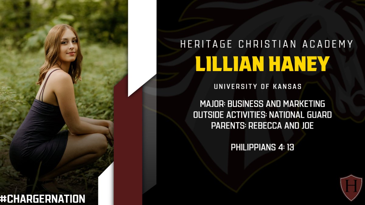 During the month leading up to graduation we are highlighting the senior class of HCA.  Feel free to comment with words of encouragement, advice and congratulations.
Next up is LILLIAN HANEY!!