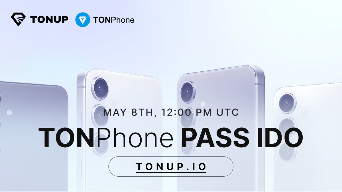 📢 TONPhone, the first #DePIN project on the TON blockchain, is scheduling its IDO on #TonUPx at May 8th 12:00 PM UTC! 📱 As a Web3-native smartphone, @tonphone_ton seamlessly connects millions of users to the most sought-after #TON applications, empowering them to become nodes…