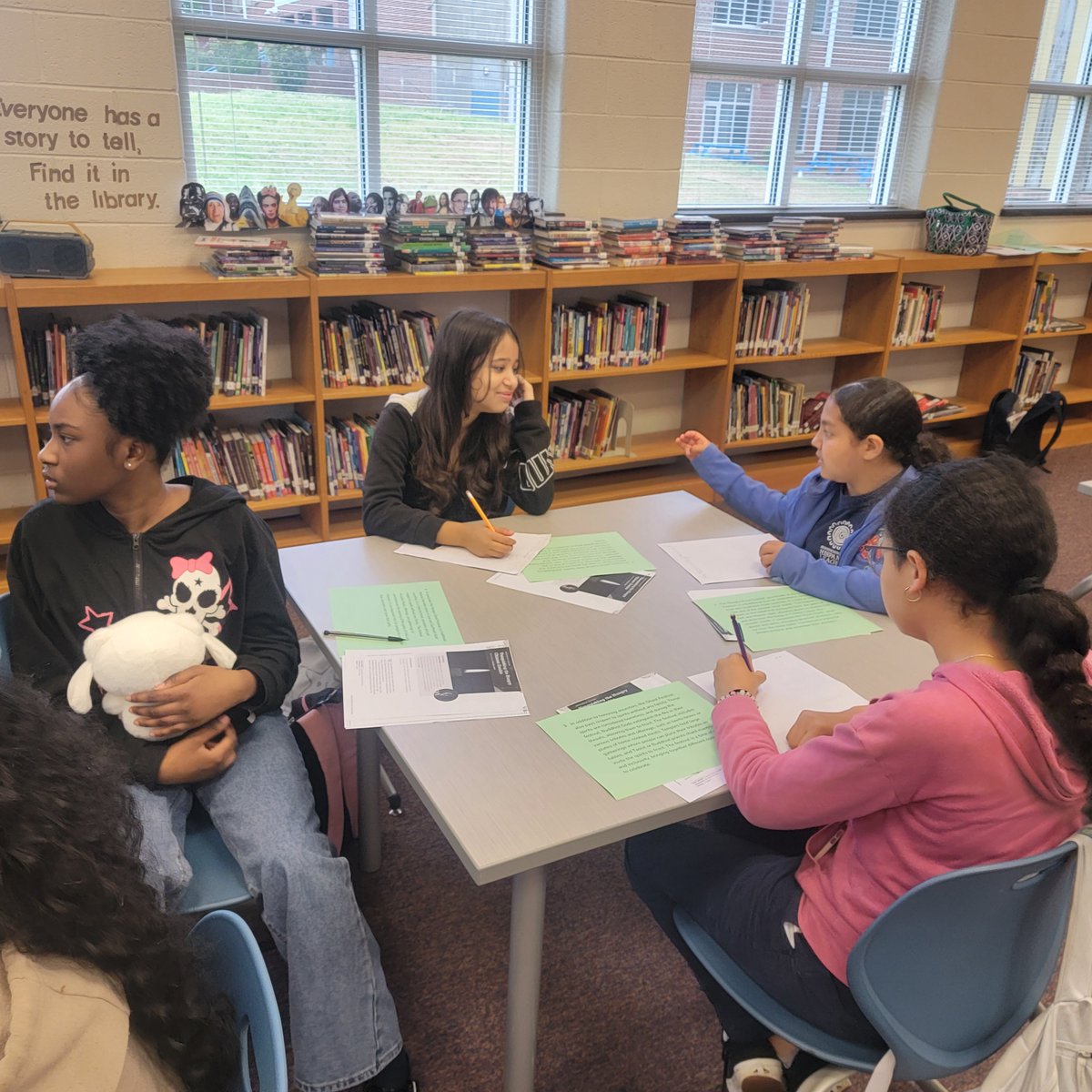 Sometimes, a slight change makes a huge difference—our ELA coaches taught ELA classes to the 6th graders in the library today. Because #msmsistheplacetobe #SmallChangeBigDifference #ELACoachesRock