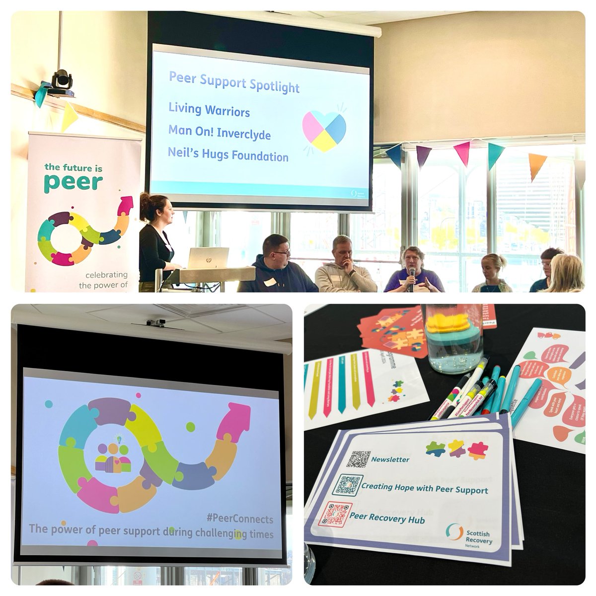 Great event today “Creating Hope with Peer Support” facilitated by @ScotRecoveryNet Thanks to all the brilliant guest spears #ILovePeerSupport #CreatingHope #scottishrecoverynetwork #neilshugsfoundation #ManOnInverclyde #Penumbra #Buildingcapacity #Connecting #SuicidePrevention
