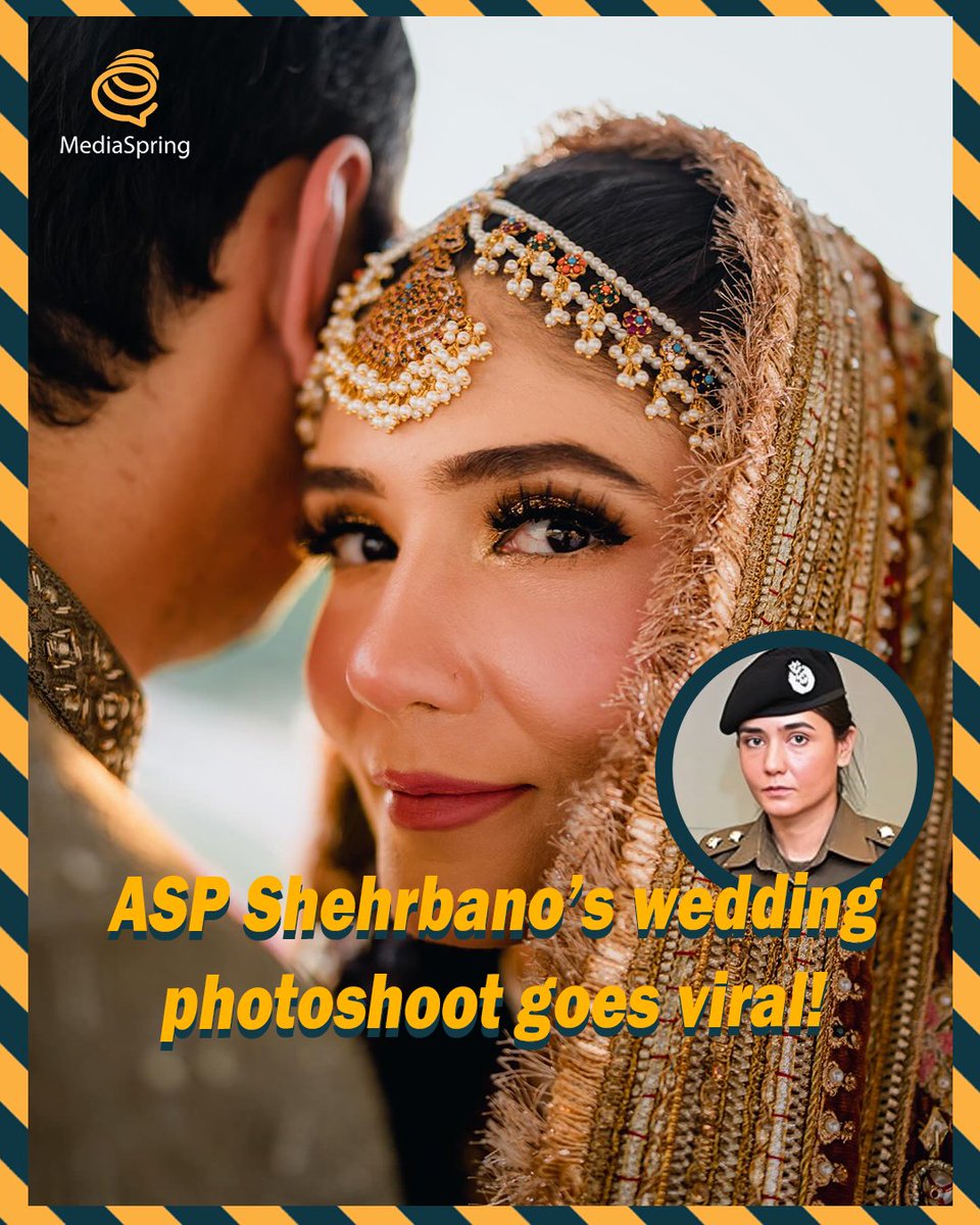 From heroics in the line of duty to a stunning bride, #ASPShehrbanoNaqvi's journey has captured hearts across Lahore and beyond. Her recent wedding to Ashtar Naqvi has become the talk of the town, with social media abuzz with their photos and videos. MORE: instagram.com/p/C6YrONRCPuE/…