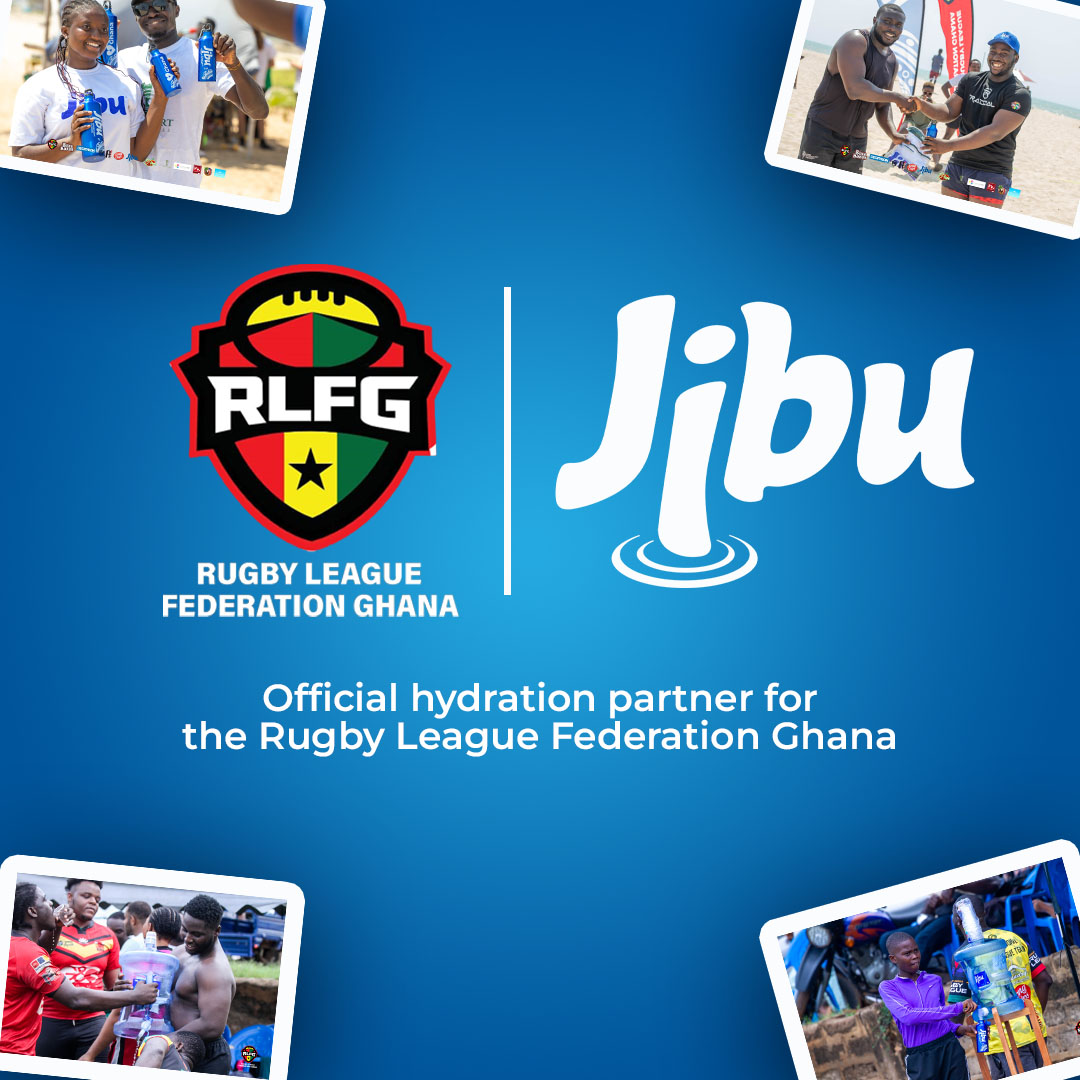 #terrifictuesday 
📢💧We're delighted to announce our extended partnership with Jibu Ghana, ushering in a new era of 𝗶𝗻𝗻𝗼𝘃𝗮𝘁𝗶𝗼𝗻 𝗮𝗻𝗱 𝗵𝘆𝗱𝗿𝗮𝘁𝗶𝗼𝗻 in sports.

Ready to make waves for the next 𝟱 𝘆𝗲𝗮𝗿𝘀!💦

#RLFGxJibu #Sayrugbyleague