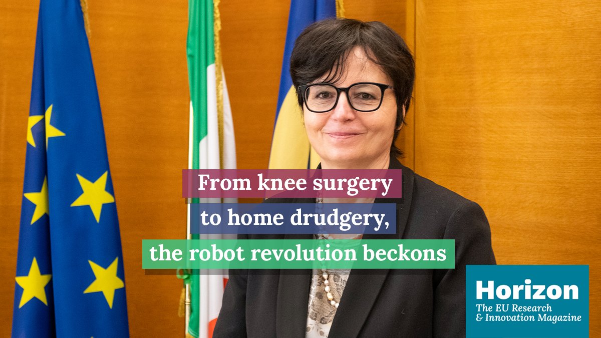 From knee surgery to household chores, the #robot revolution beckons, according to Professor Maria Chiara Carrozza (@MC_Carro). Watch her interview for more ➡️ bit.ly/3UkdGqW #ResearchImpactEU
