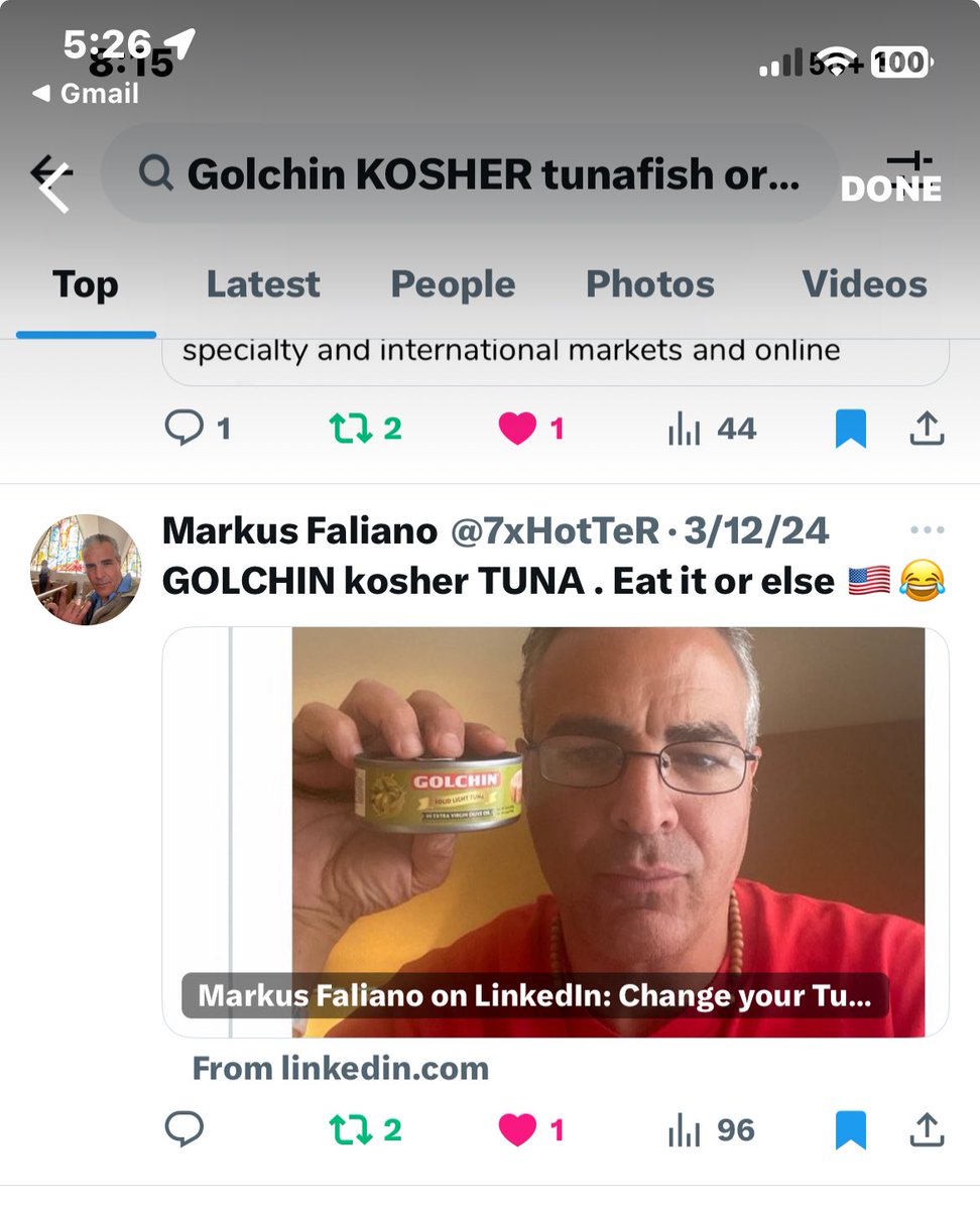 Golchin KOSHER TUNAFISH IN OLIVE 🫒 OIL. 🇺🇸🇮🇱🇮🇹🇺🇸🇮🇱🇮🇹EAT IT OR ELSE . Tuesday 2024 APRIL 30