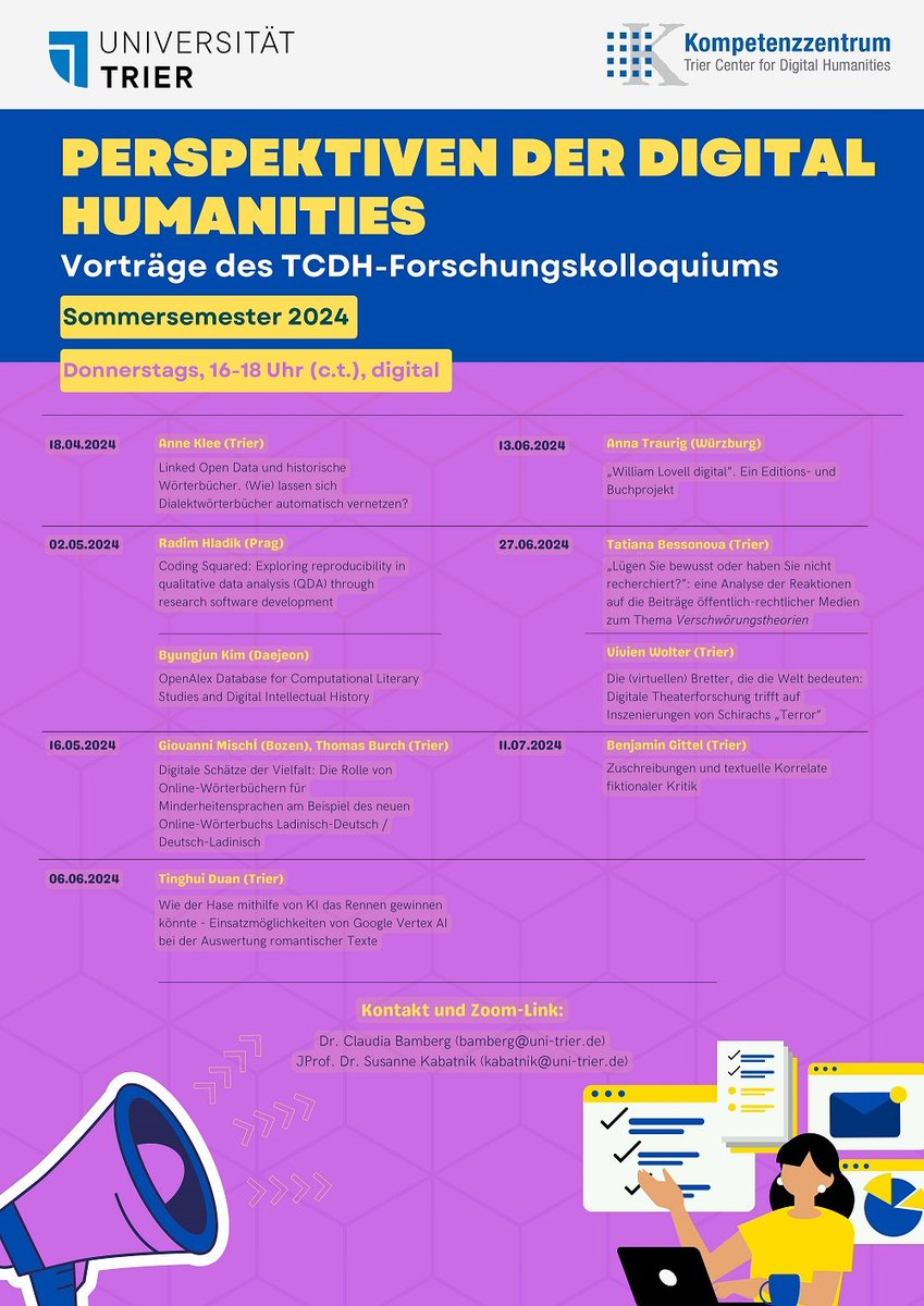 📢 Excited to announce I'll be presenting at the TCDH Research Colloquium on May 2, 2024! My talk, 'OpenAlex Database for Computational Literary Studies and Digital Intellectual History,' will explore innovative applications in digital humanities. #ClsInfra