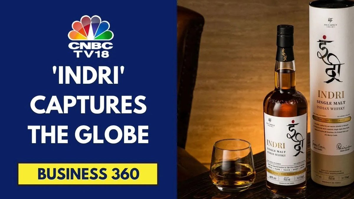 🥃🥃#PiccadilyDistilleries-owned #Indri emerges as the world's fastest-growing #singlemalt whiskey. 

With 599% growth over 2023, #Indri claims to dominate more than 30% market share in India. 

Here's @shivanibazaz's report 

youtube.com/watch?v=LlBAA7…