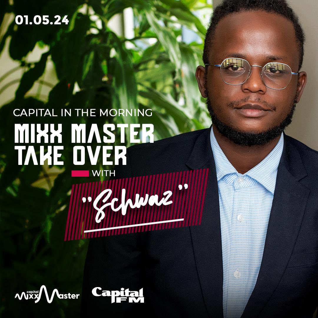 Tomorrow Morning we kickstart the Labor Day #MixxMasterTakeOver Join @djschwaz tomorrow morning for some fire Vibez capitalfm.co.ke/listenlive/