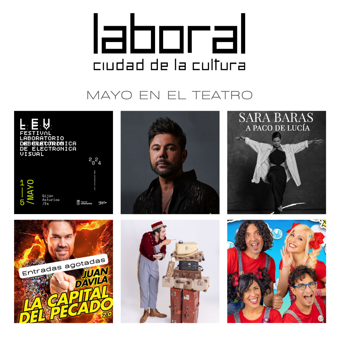 Este mes en el Teatro de la Laboral, @levfestival, @sarabaras, @CantaJuegos, @AdrianConde, @MiguelPoveda y @JuanDavilaActor (entradas agotadas) 👉laboralciudaddelacultura.com/agenda