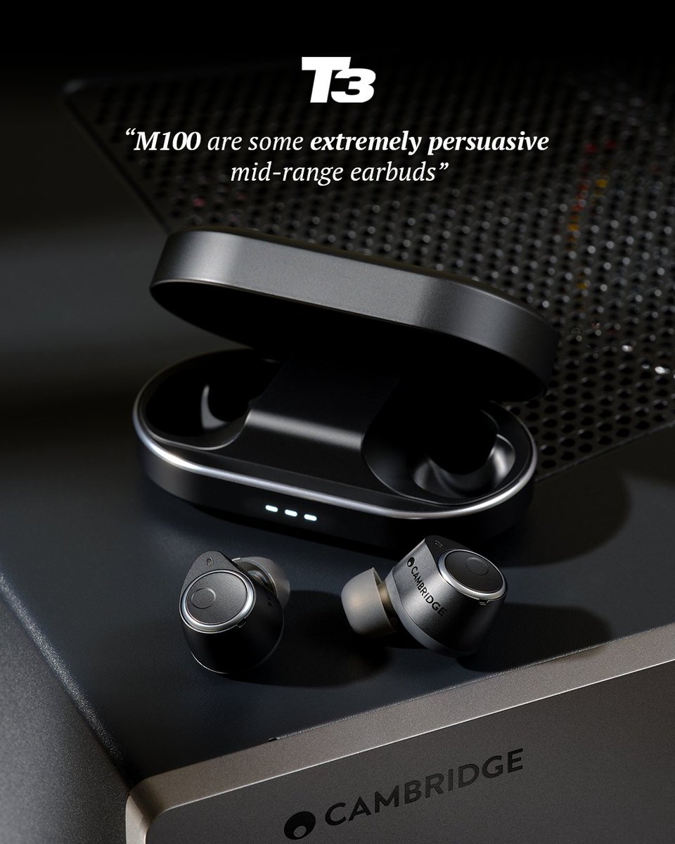 M100 is nominated for Best Earbuds at the @T3dotcom  Awards 2024 🏆

It was love at first listen: 'The Cambridge Audio Melomania M100 are some extremely persuasive mid-range earbuds, which punch a little above their weight in terms of sound and outperform almost any competition