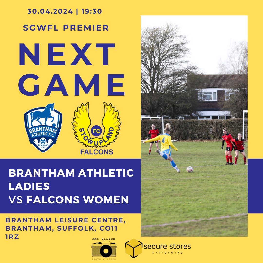 All eyes are on our Women’s team as they travel to face @BranthamLadies in a big game at the top of the Women’s Premiership this evening. #SFFC 🟡🔵