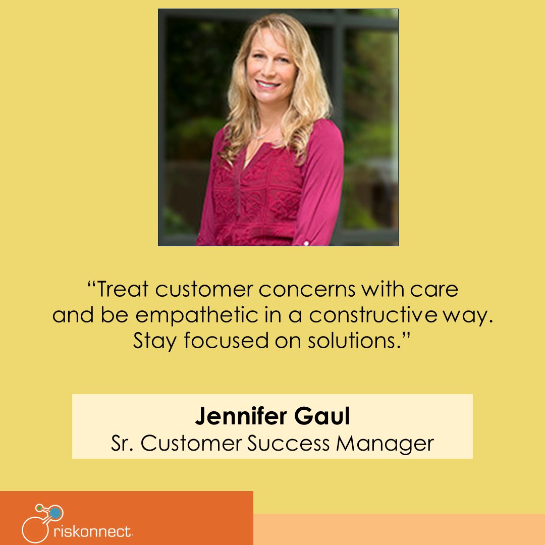 #CustomerSpotlight:
Riskonnect's JJ Gaul believes that empathy is a cornerstone in providing top-notch support for our customers. ⤵️
👉 Read more: bit.ly/3tAvjZB

#CustomerSuccess #RiskManagement #RiskUnderOneRoof