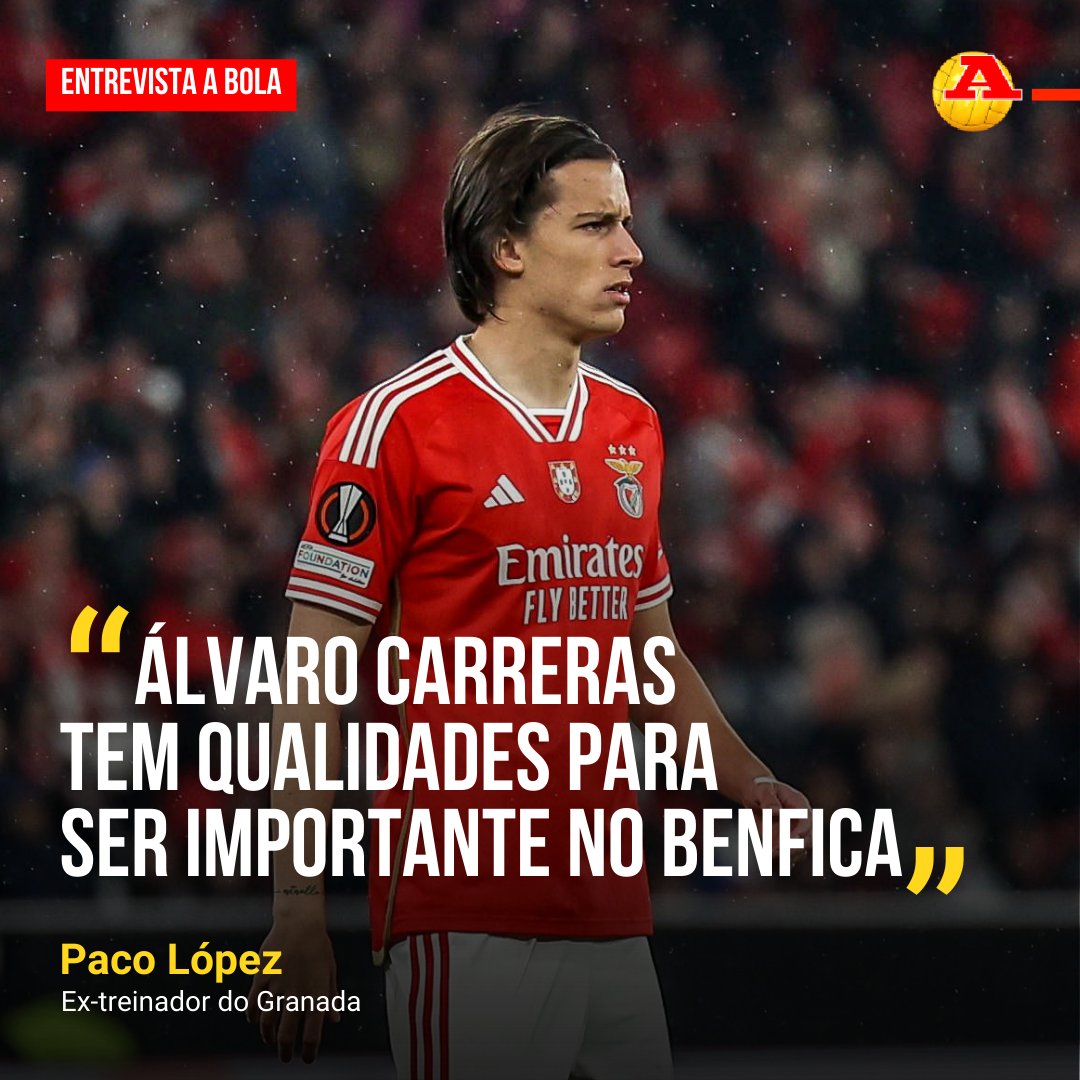 Paco López, ex-treinador do Granada, treinou Álvaro Carreras na primeira metade da atual época. O treinador espanhol concedeu uma entrevista a A BOLA, onde fala sobre o potencial e as qualidades do lateral espanhol emprestado pelo Manchester United ao Benfica.