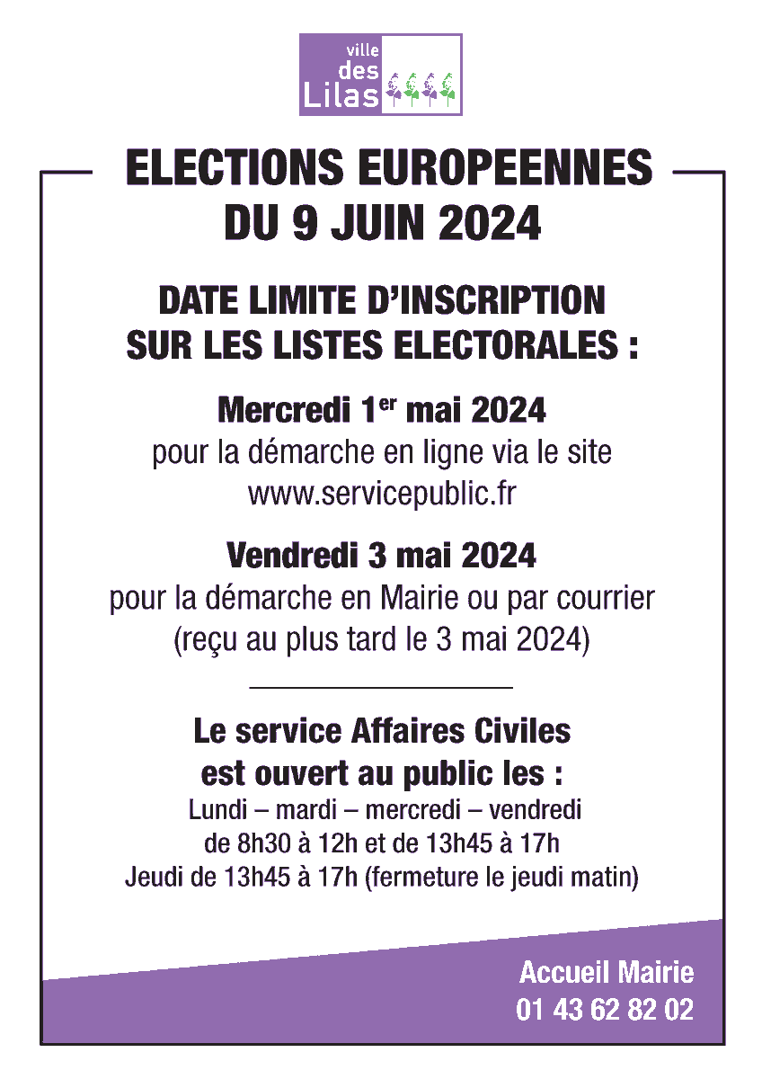 #electionseuropeennes2024 | 🗳️ Êtes-vous inscrit·es sur les listes électorales ? 👉 Le 9 juin 2024 se dérouleront les élections européennes. Pour voter, il faut être inscrit·es sur les listes électorales! ⚠️ Derniers jours pour faire vos démarches!