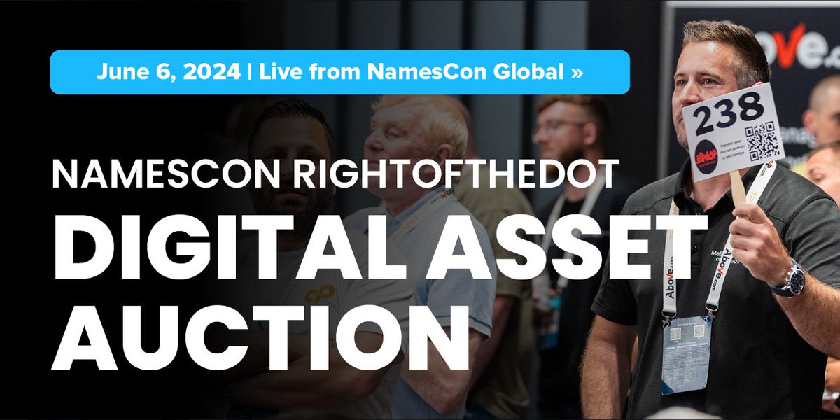 🚀 Don't miss out on the biggest domain auction of the year! Join us at NamesCon 2024 for a chance to bid on premium Web2 and Web3 domains. Register now: bid.rotd.com #NamesCon2024 #DomainAuction #DigitalAssets