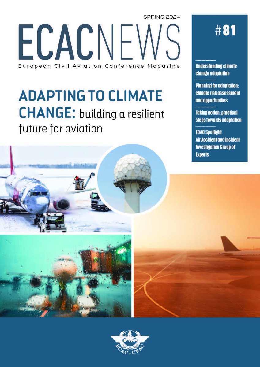 Delighted to share the spring ECAC News edition! It looks at climate adaptation in civil aviation, exploring how we’re tackling lasting impacts and building resilience in the face of climate change. Thanks to all contributors! ecac-ceac.org/images/news/ec…