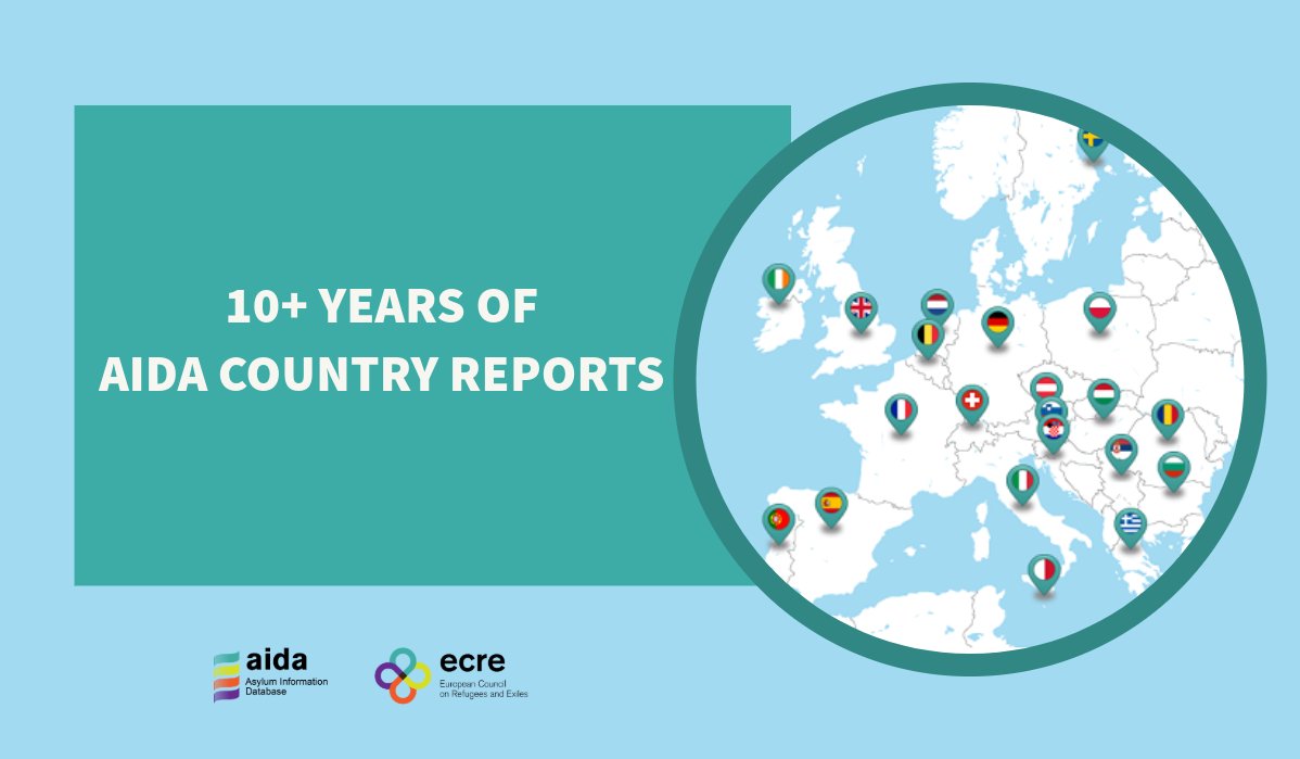 🧵For 10 years #AIDA Country Reports have been providing a detailed overview of legislative and practice-related developments in asylum procedures, reception conditions, detention of asylum seekers, and content of international protection.