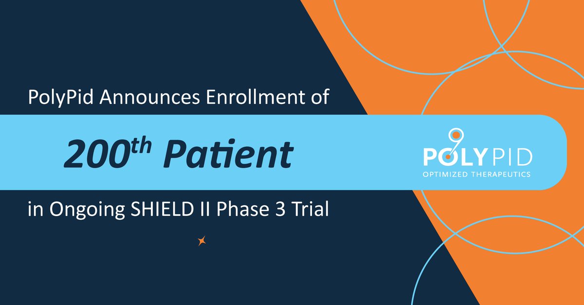 Today $PYPD announced the enrollment of the 200th patient to our #Phase3 SHIELD II study. The study is approx. half enrolled to the planned unblinded #InterimAnalysis. #Topline results are expected in the second half of 2024

#LayerByLayer #Sugical_Site_Infection #SSI